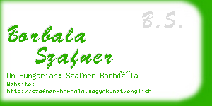 borbala szafner business card